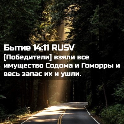 Picture 02 - Бытие 14:11 RUSV - [Победители] взяли все - Bible Verse Picture