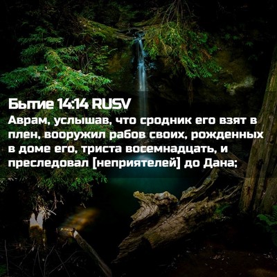 Picture 02 - Бытие 14:14 RUSV - Аврам, услышав, что сродник - Bible Verse Picture