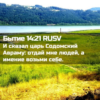 Picture 02 - Бытие 14:21 RUSV - И сказал царь Содомский - Bible Verse Picture