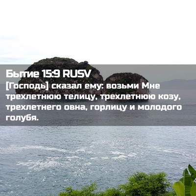 Picture 02 - Бытие 15:9 RUSV - [Господь] сказал ему: - Bible Verse Picture