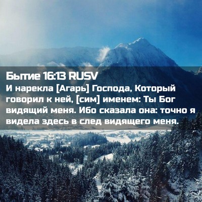 Picture 02 - Бытие 16:13 RUSV - И нарекла [Агарь] Господа, - Bible Verse Picture
