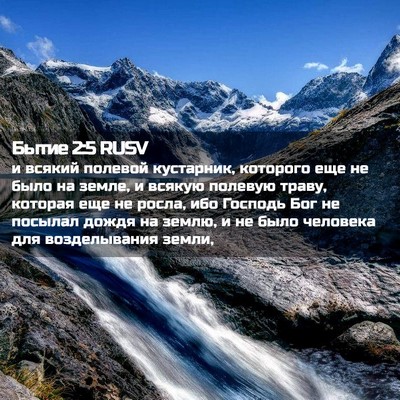 Picture 02 - Бытие 2:5 RUSV - и всякий полевой - Bible Verse Picture