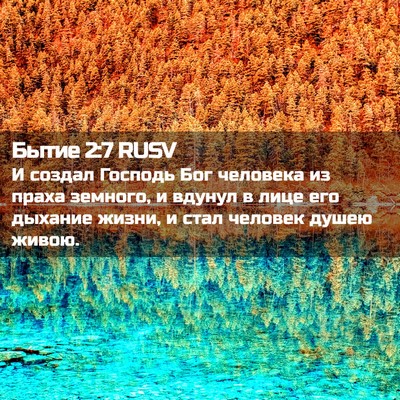 Picture 02 - Бытие 2:7 RUSV - И создал Господь Бог - Bible Verse Picture