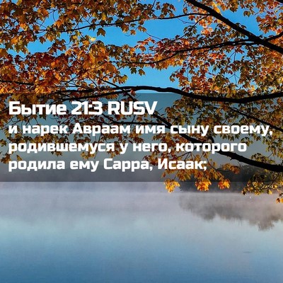 Picture 02 - Бытие 21:3 RUSV - и нарек Авраам имя сыну - Bible Verse Picture