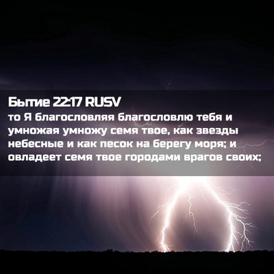 Picture 02 - Бытие 22:17 RUSV - то Я благословляя - Bible Verse Picture
