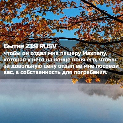 Picture 02 - Бытие 23:9 RUSV - чтобы он отдал мне пещеру - Bible Verse Picture