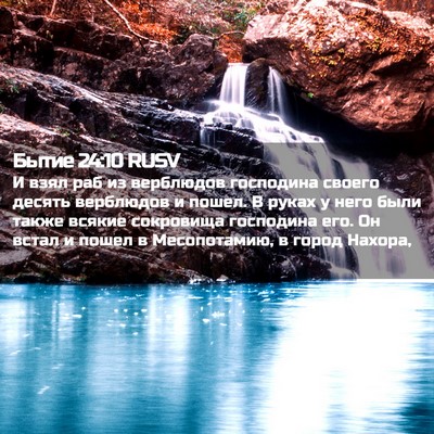 Picture 02 - Бытие 24:10 RUSV - И взял раб из верблюдов - Bible Verse Picture