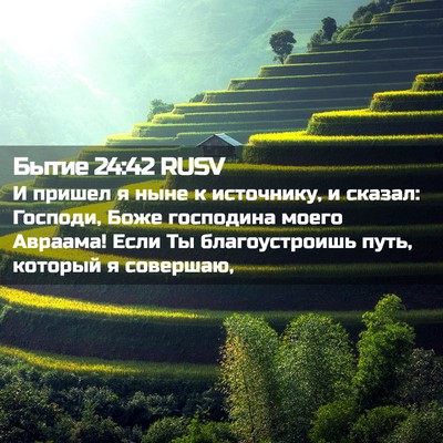 Picture 02 - Бытие 24:42 RUSV - И пришел я ныне к - Bible Verse Picture