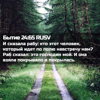 Picture 02 - Бытие 24:65 RUSV - И сказала рабу: кто этот - Bible Verse Picture