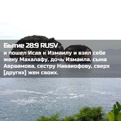 Picture 02 - Бытие 28:9 RUSV - и пошел Исав к Измаилу и - Bible Verse Picture