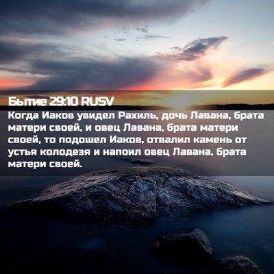 Picture 02 - Бытие 29:10 RUSV - Когда Иаков увидел Рахиль, - Bible Verse Picture