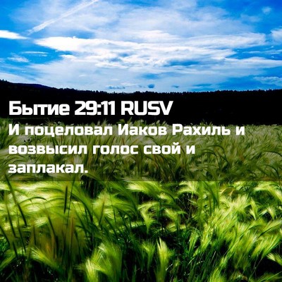 Picture 02 - Бытие 29:11 RUSV - И поцеловал Иаков Рахиль и - Bible Verse Picture