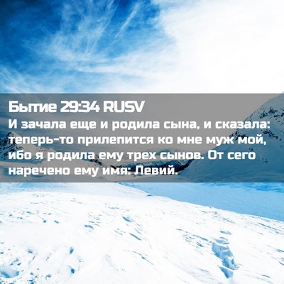 Picture 02 - Бытие 29:34 RUSV - И зачала еще и родила сына, - Bible Verse Picture
