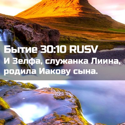Picture 02 - Бытие 30:10 RUSV - И Зелфа, служанка Лиина, - Bible Verse Picture