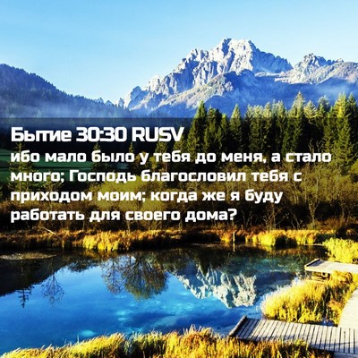Picture 02 - Бытие 30:30 RUSV - ибо мало было у тебя до - Bible Verse Picture
