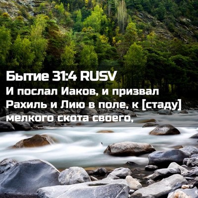 Picture 02 - Бытие 31:4 RUSV - И послал Иаков, и призвал - Bible Verse Picture