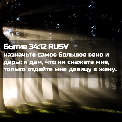 Picture 02 - Бытие 34:12 RUSV - назначьте самое большое - Bible Verse Picture
