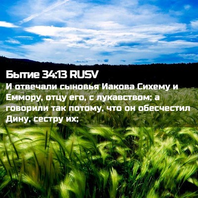 Picture 02 - Бытие 34:13 RUSV - И отвечали сыновья Иакова - Bible Verse Picture