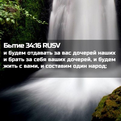 Picture 02 - Бытие 34:16 RUSV - и будем отдавать за вас - Bible Verse Picture