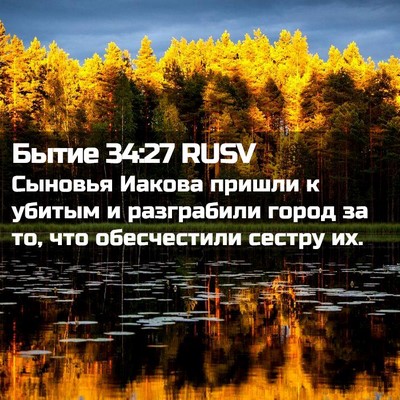 Picture 02 - Бытие 34:27 RUSV - Сыновья Иакова пришли к - Bible Verse Picture