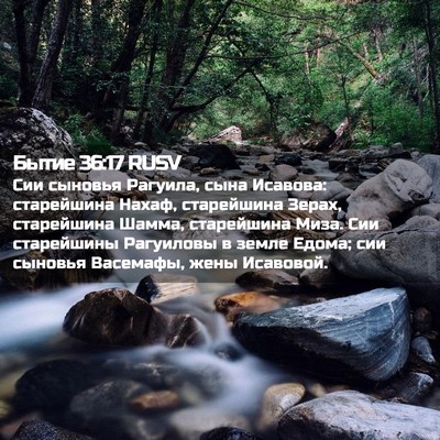 Picture 02 - Бытие 36:17 RUSV - Сии сыновья Рагуила, сына - Bible Verse Picture