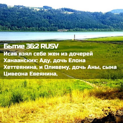 Picture 02 - Бытие 36:2 RUSV - Исав взял себе жен из - Bible Verse Picture