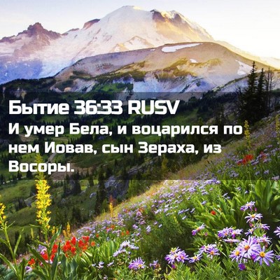 Picture 02 - Бытие 36:33 RUSV - И умер Бела, и воцарился по - Bible Verse Picture