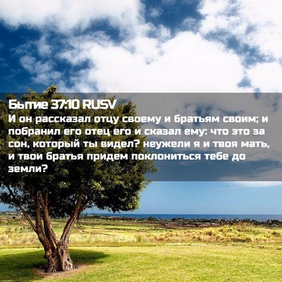 Picture 02 - Бытие 37:10 RUSV - И он рассказал отцу своему - Bible Verse Picture