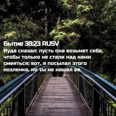 Picture 02 - Бытие 38:23 RUSV - Иуда сказал: пусть она - Bible Verse Picture