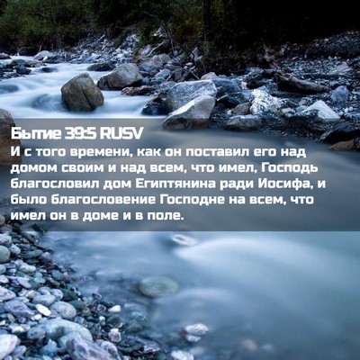 Picture 02 - Бытие 39:5 RUSV - И с того времени, как он - Bible Verse Picture