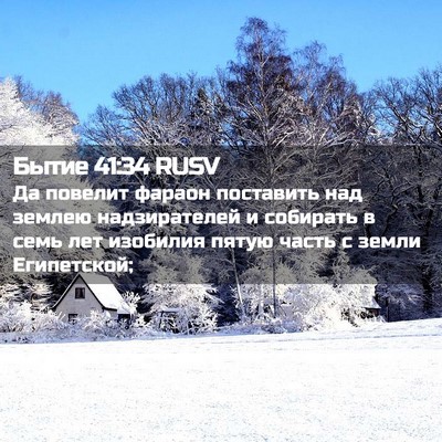 Picture 02 - Бытие 41:34 RUSV - Да повелит фараон - Bible Verse Picture