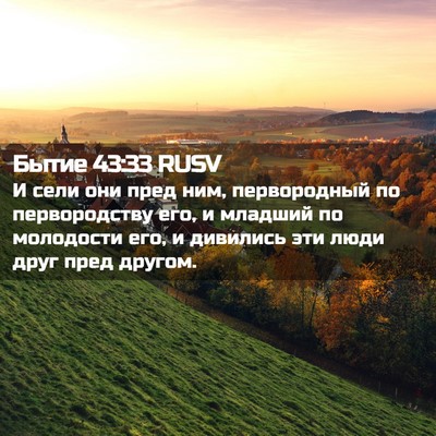 Picture 02 - Бытие 43:33 RUSV - И сели они пред ним, - Bible Verse Picture