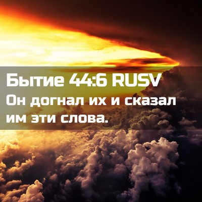 Picture 02 - Бытие 44:6 RUSV - Он догнал их и сказал им - Bible Verse Picture