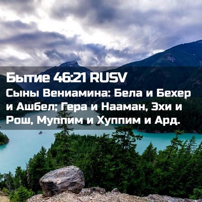 Picture 02 - Бытие 46:21 RUSV - Сыны Вениамина: Бела и - Bible Verse Picture