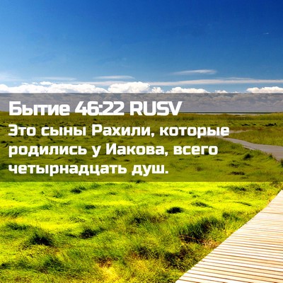 Picture 02 - Бытие 46:22 RUSV - Это сыны Рахили, которые - Bible Verse Picture