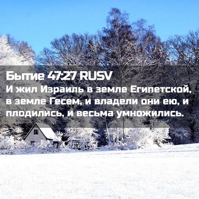Picture 02 - Бытие 47:27 RUSV - И жил Израиль в земле - Bible Verse Picture