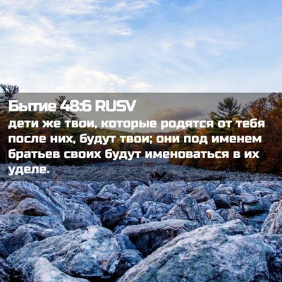 Picture 02 - Бытие 48:6 RUSV - дети же твои, которые - Bible Verse Picture