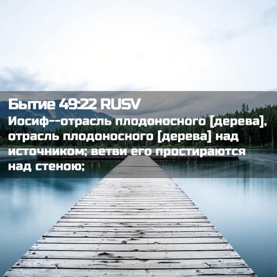 Picture 02 - Бытие 49:22 RUSV - Иосиф--отрасль - Bible Verse Picture