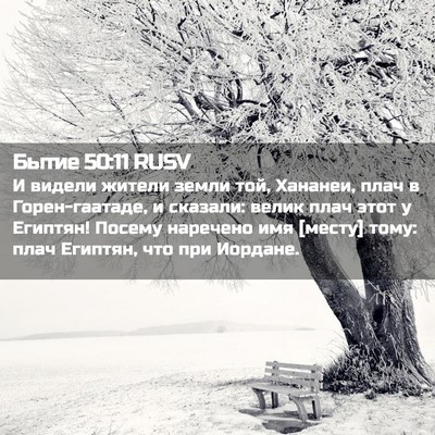 Picture 02 - Бытие 50:11 RUSV - И видели жители земли той, - Bible Verse Picture