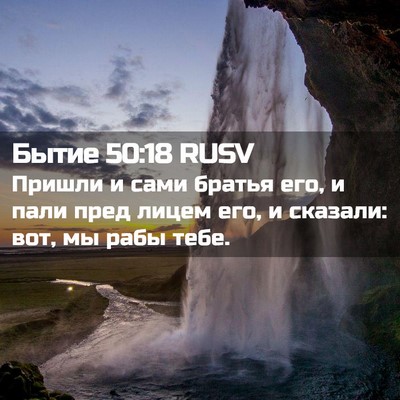Picture 02 - Бытие 50:18 RUSV - Пришли и сами братья его, и - Bible Verse Picture