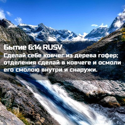 Picture 02 - Бытие 6:14 RUSV - Сделай себе ковчег из - Bible Verse Picture