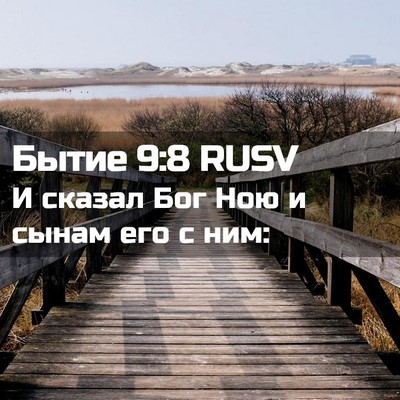 Picture 02 - Бытие 9:8 RUSV - И сказал Бог Ною и сынам - Bible Verse Picture