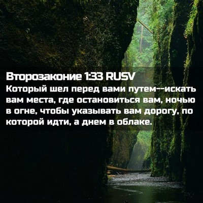Picture 02 - Второзаконие 1:33 RUSV - Который шел перед вами - Bible Verse Picture