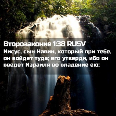 Picture 02 - Второзаконие 1:38 RUSV - Иисус, сын Навин, который - Bible Verse Picture
