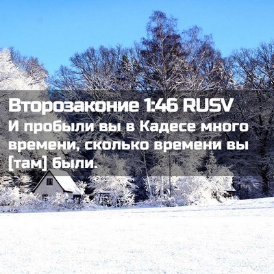 Picture 02 - Второзаконие 1:46 RUSV - И пробыли вы в Кадесе много - Bible Verse Picture