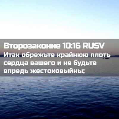 Picture 02 - Второзаконие 10:16 RUSV - Итак обрежьте крайнюю - Bible Verse Picture