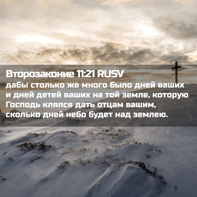 Picture 02 - Второзаконие 11:21 RUSV - дабы столько же много было - Bible Verse Picture