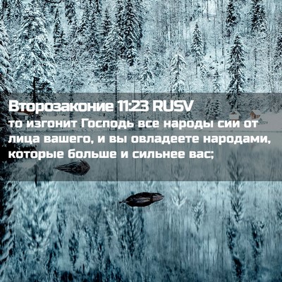 Picture 02 - Второзаконие 11:23 RUSV - то изгонит Господь все - Bible Verse Picture