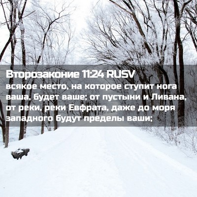 Picture 02 - Второзаконие 11:24 RUSV - всякое место, на которое - Bible Verse Picture