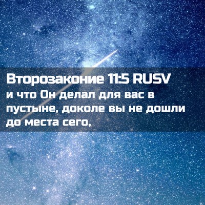 Picture 02 - Второзаконие 11:5 RUSV - и что Он делал для вас в - Bible Verse Picture
